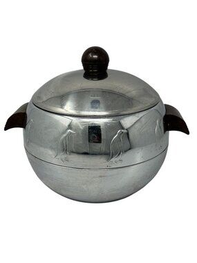 Vintage West Bend Penguin Hot Cold Server Metal Ice Bucket Retro Decor READ